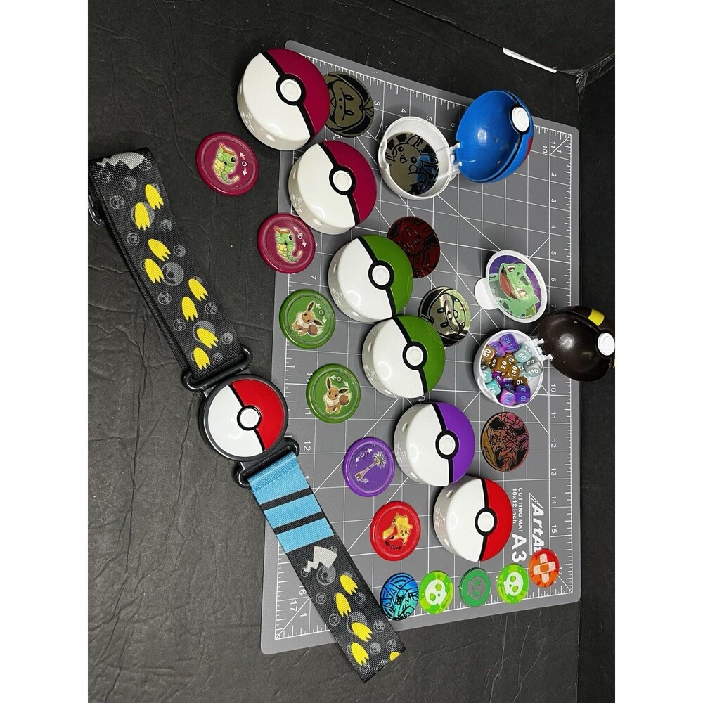 Pokemon Dice, McDonald’s Pop And Battle Launchers, Belt Discs Toy Game Pieces